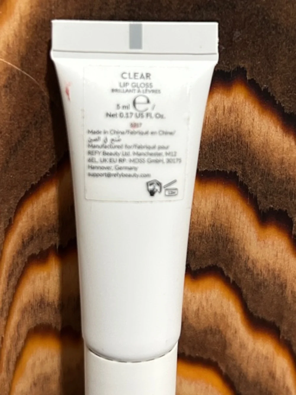 REFY Gloss Highlighter - White/Cream Luminous Liquid and Clear Lip Balm